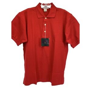 Titleist by Corbin Mens Sz Small Red 100% Cotton Knit Golf Polo Shirt (F35) NWTs